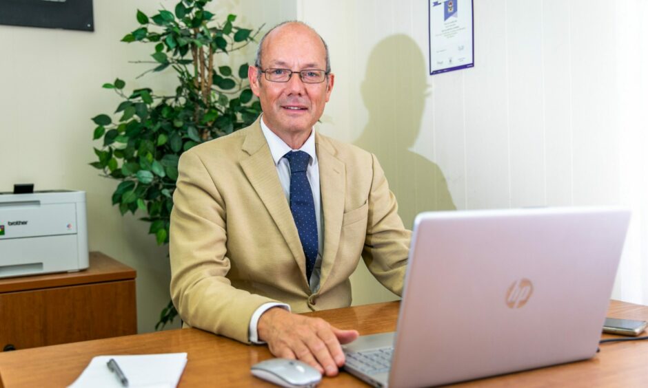 Jim Parker, Fife Properties, managing director, at his desk