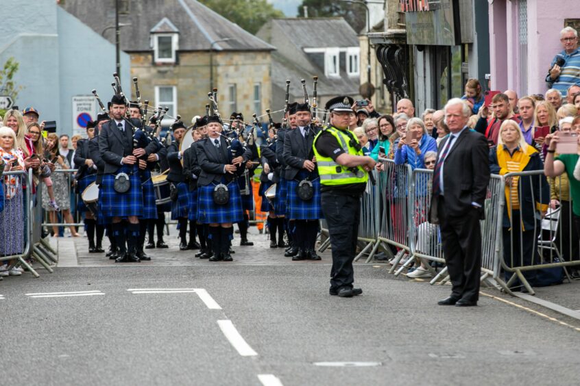 Pipe Band on Kinross High Street