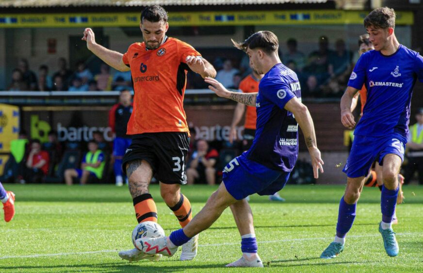 Tony Watt in action for Dundee United against Airdrie 
