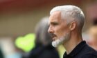 Jim Goodwin, Dundee United boss, on the touchline