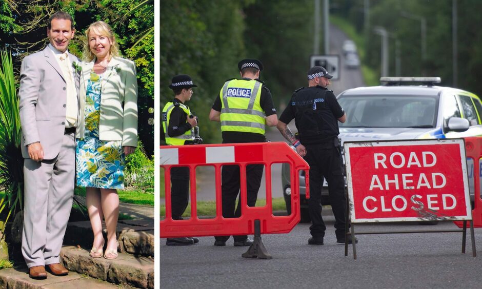 Harry and Shirley Taggerty, the A911 Leslie Road accident site