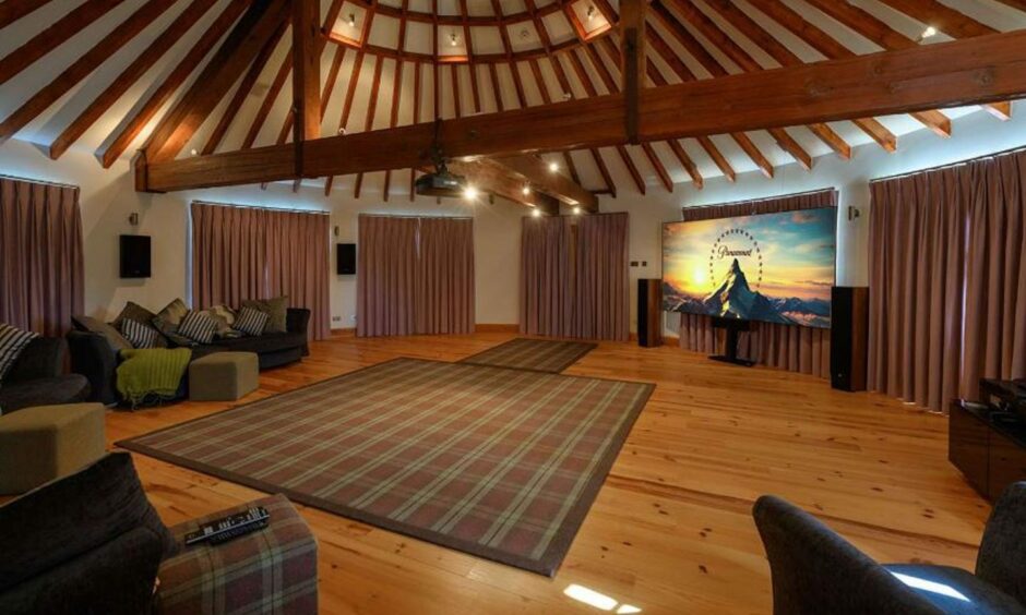 Cinema room in Old Mill House, Errol.