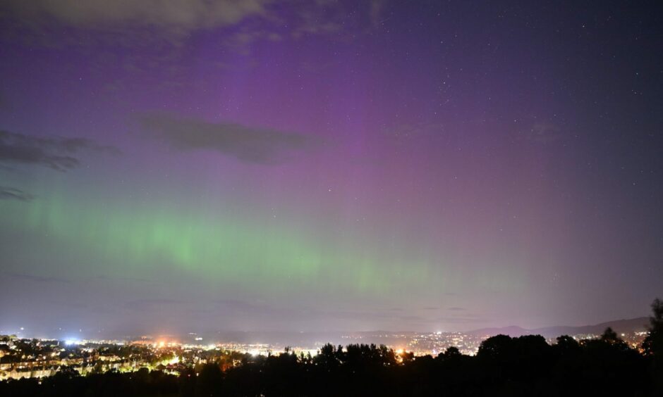 Northern Lights from Craigie Hill in Perth.