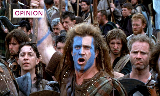 Mel Gibson as William Wallace in 1995 Hollywood blockbuster.