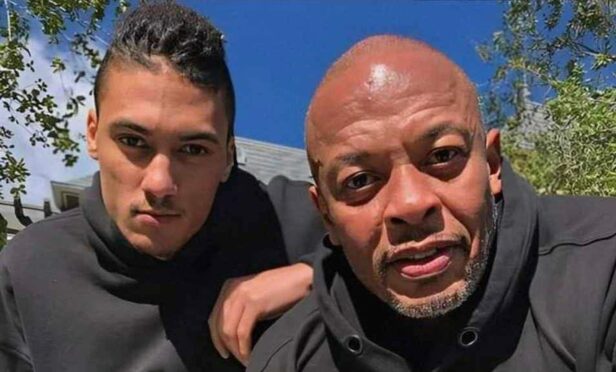 Tyler Young and his dad, Dr Dre. Image: Aura Dundee