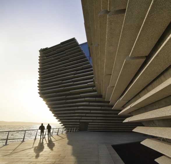The exterior of V&amp;A Dundee.