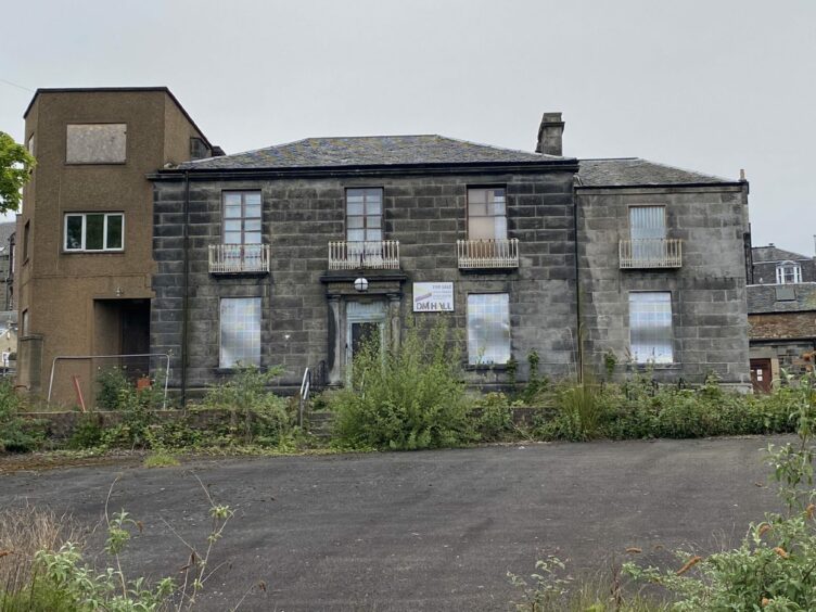 The abandoned Comley Bank building on Walmer Drive in Dunfermline, which is another Fife eyesore