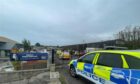A man has died and a 50-year-old man has been arrested after a disturbance took place on Broomhill Road in Stonehaven. Image: Ross Hempseed/ DC Thomson