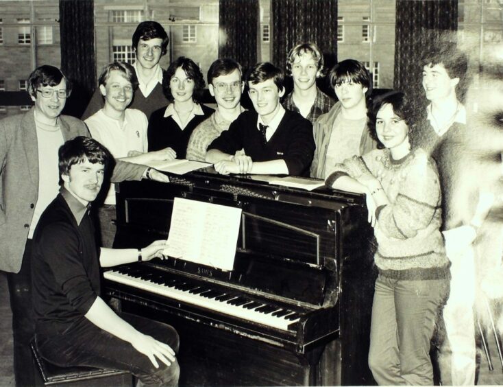 A young Garry Fraser at the piano in 1982.
