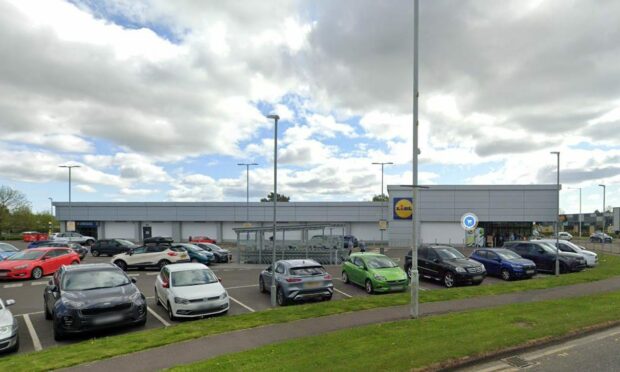 The disturbance took place in Lidl car park on Leslie Road in Glenrothes. Image: Google Maps