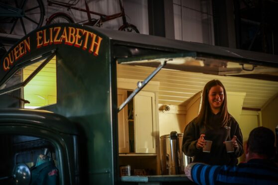 The Queen Mother's wartime canteen serving coffees at Glamis.  Image: Mhairi Edwards/DC Thomson