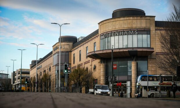 The Debenhams unit in the Overgate closed in December 2020. Image Mhairi Edwards/DC Thomson.