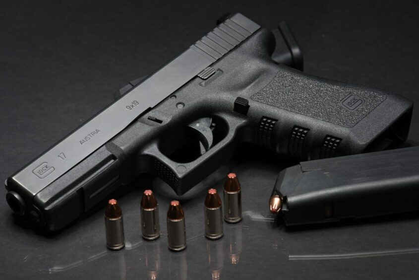 A Glock 17 and 9mm ammunition and magazine