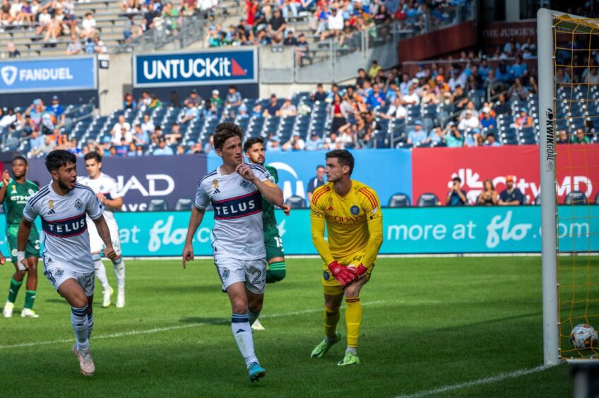 Ryan Gauld finds the net for Vancouver Whitecaps at Yankees Stadium, New York