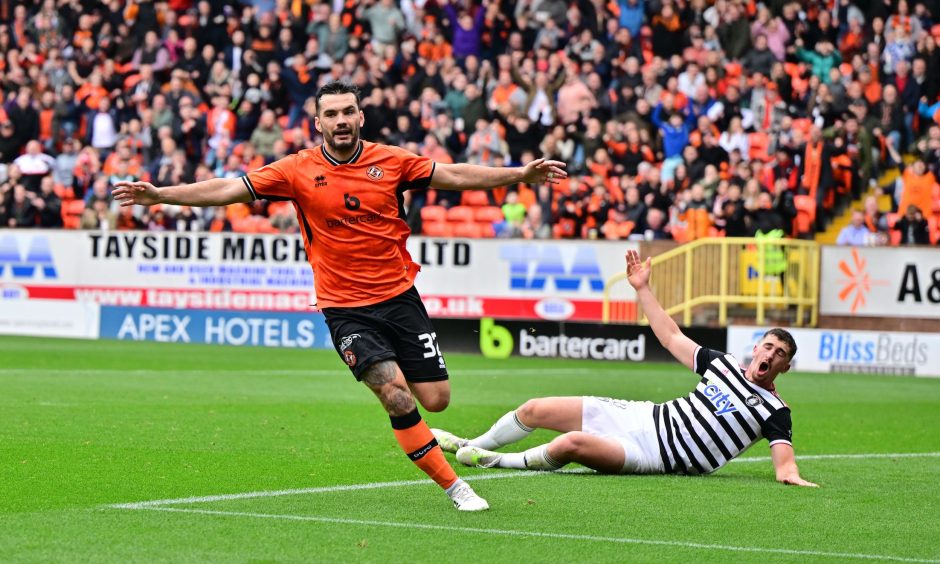 Tony Watt after scoring for Dundee United
