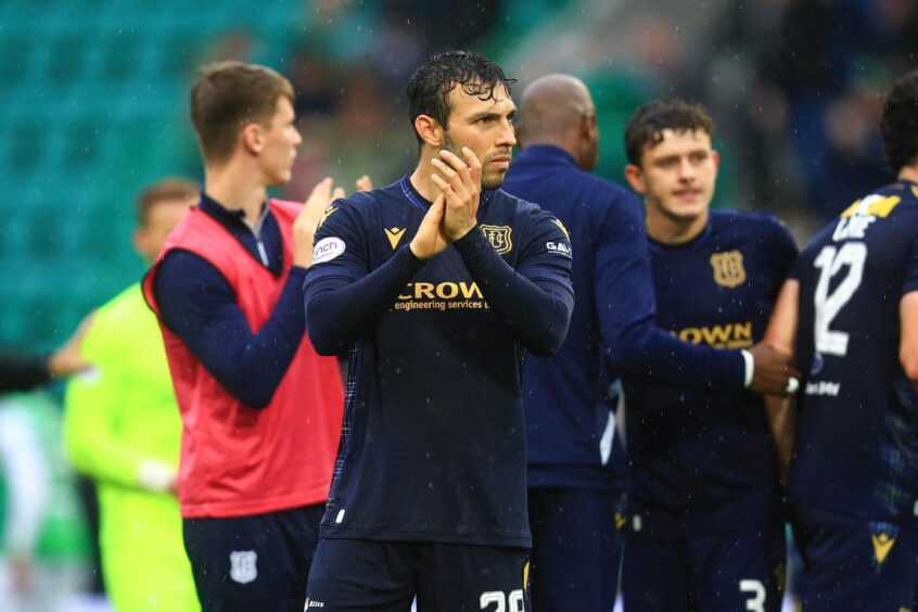 Antonio Portales played 90 minutes against Hibs as Dundee FC kept a clean sheet. Image: David Young/Shutterstock