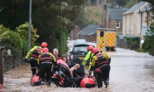 A multi-agency rescue operation was mounted to rescue hundreds of people during Storm Babet. Image: Paul Reid