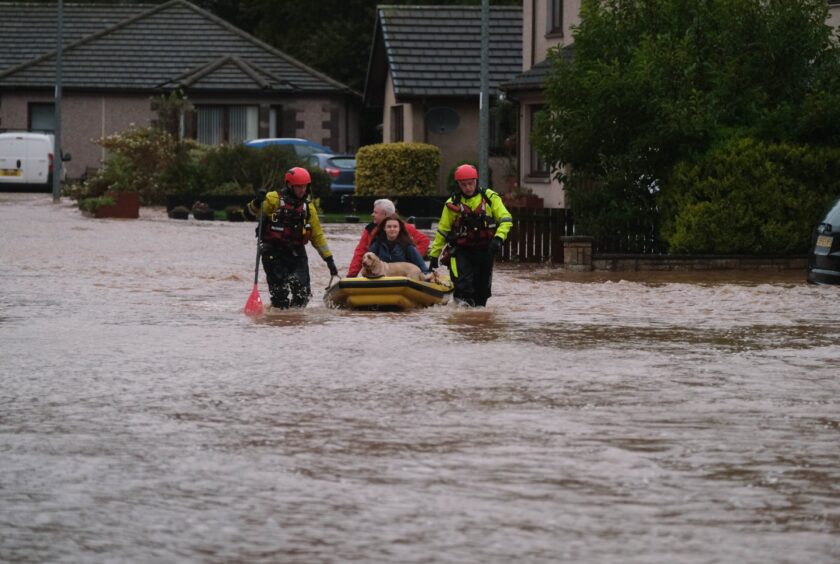 Storm Babet flooding in Brechin