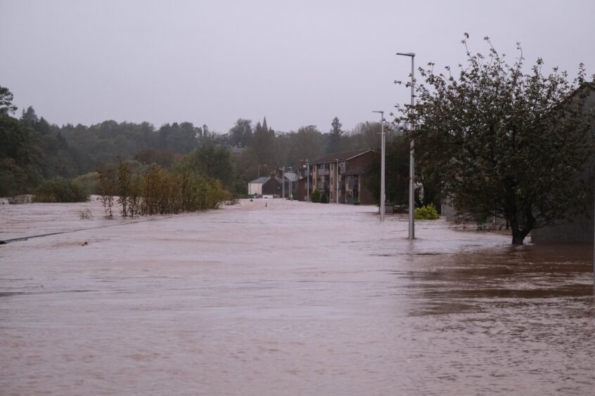 Brechin has ended up underwater due to Storm Babet.