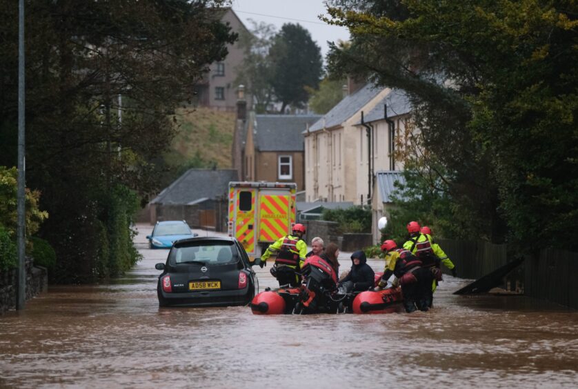 Storm Babet rescue operation in Brechin.