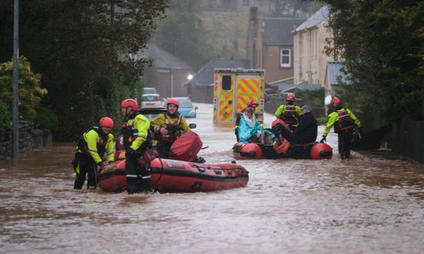 Boats rescue Brechin residents