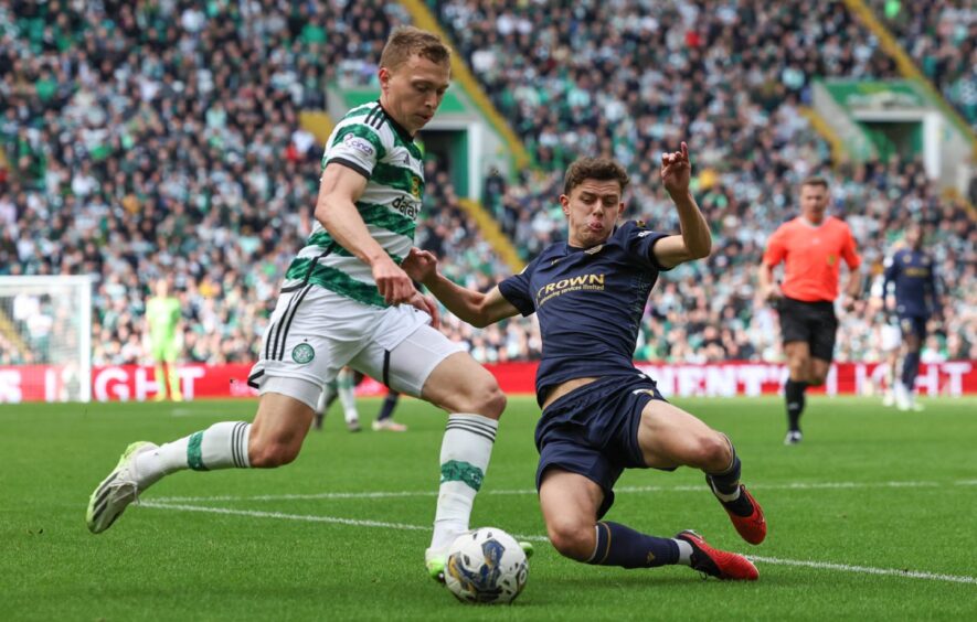 Owen Beck in action at Celtic. Image: SNS