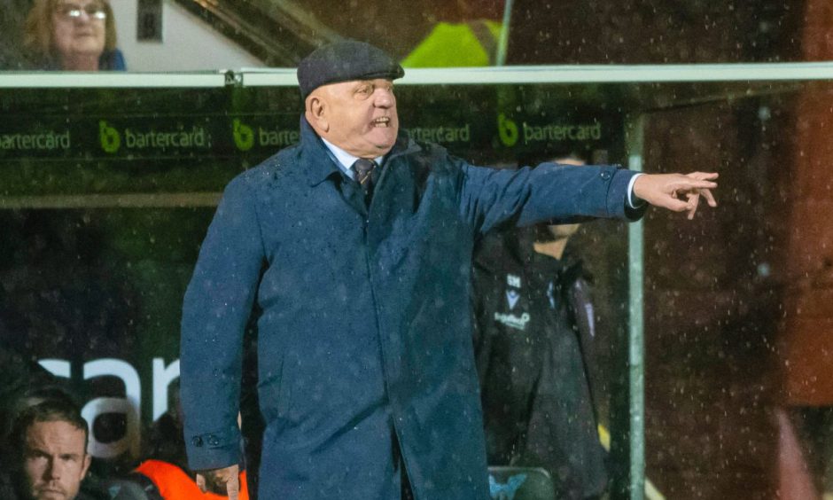 Dick Campbell on the touchline during Dundee United's 6-0 win over Arbroath.
