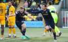 Dundee go 2-0 up at Livingston through Joe Shaughnessy. Image: SNS