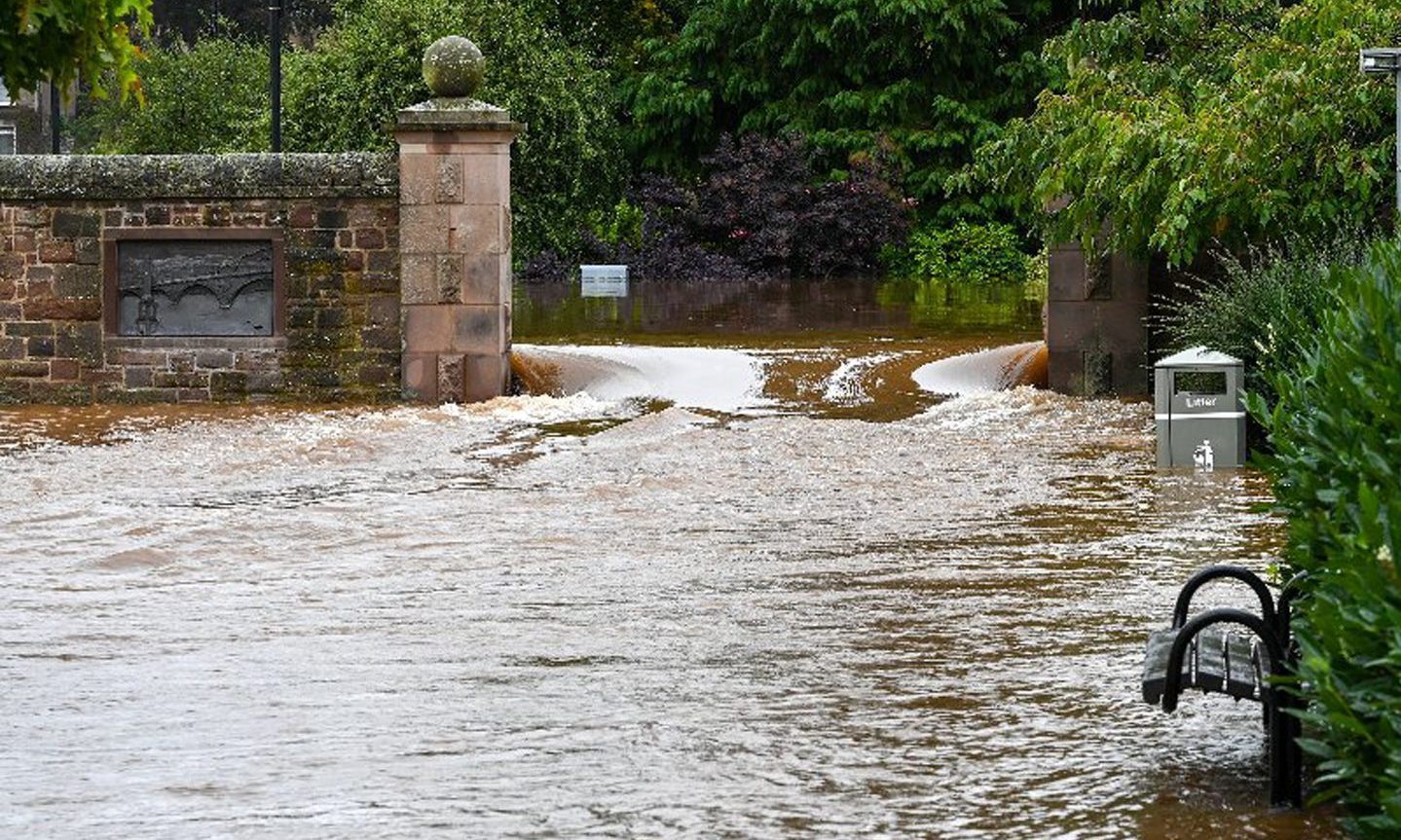 The North Inch flooded.