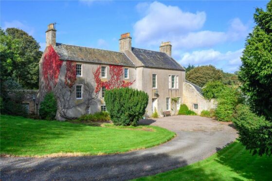 Craigrothie House, a B-listed 18th century home near Cupar, has gone up for sale. Image: Savills