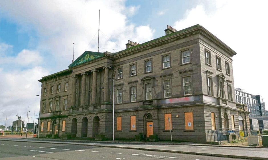 Custom House in Dundee was abandoned in 2008 and is currently on the market via Savills.