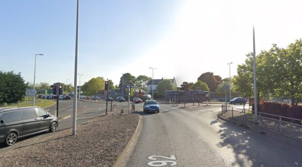 Dundee's Arbroath Road, close to the traffic lights near Sainsbury's.