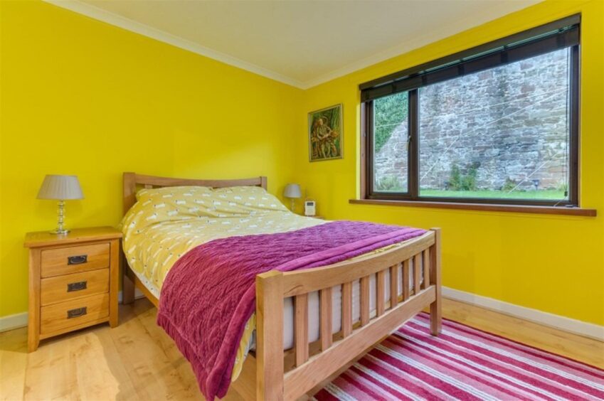 Bedroom at the home in Angus with Panoramic views 