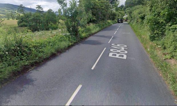 The B846 Aberfeldy to Weem is being closed due to flooding at The Avenue. Image: Google Maps.