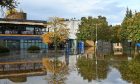 Bell's Sports Centre in flood water.