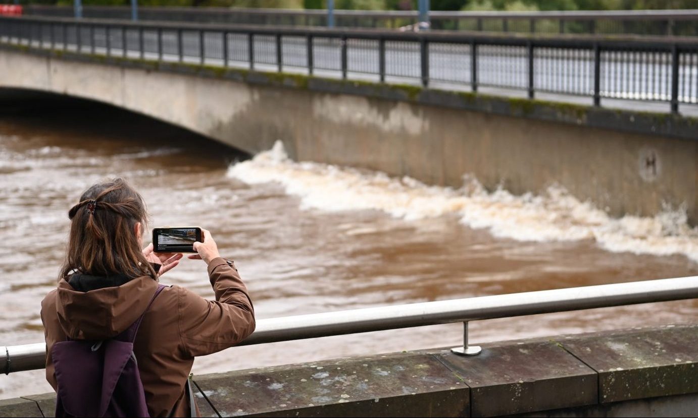 High water at the River Tay in Perth