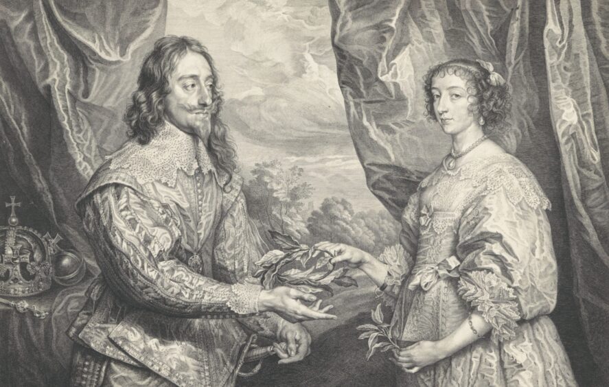 King Charles I and his wife Henrietta. 