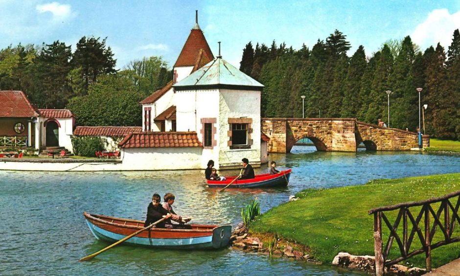 How the Dutch Village once looked, captured on a postcard of the attraction and boating pond in 1972. 