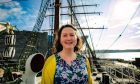 Dr Rebecca Wade onboard the Discovery. Image: Abertay University.