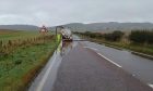 Work to clear flooding on the A92 in Fife. Image: Amey NE Trunk Roads/X