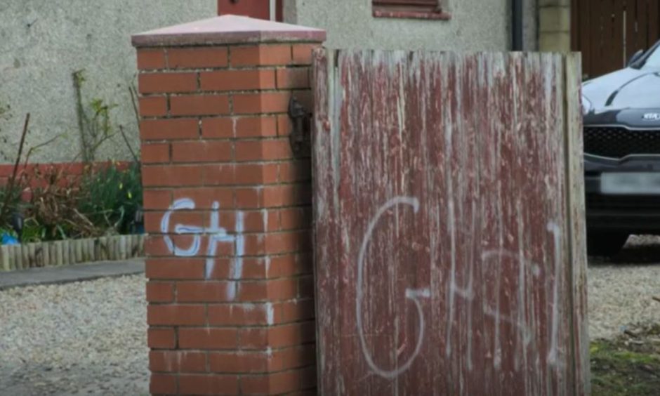 The initials GH, which stand for Grant Hutchison, are scrawled across Kirkton in Dundee.