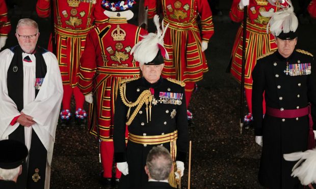 Dundee man Sir Gordon Messenger being installed as the general of the Tower of London.
