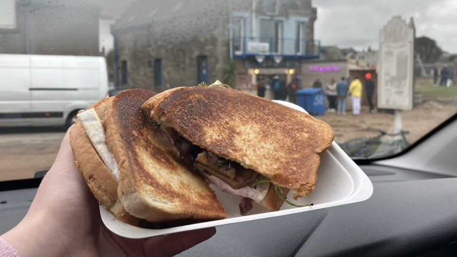 The brie and mushroom toastie from The Cheesy Toast Shack in St Andrews