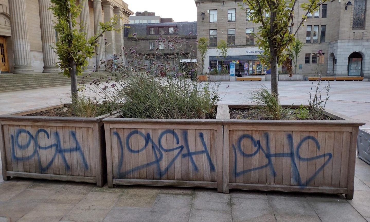 The planters in City Square have been targeted. Image: Craig Duncan.