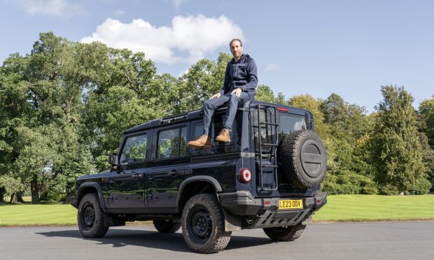 Our motoring editor atop the Ineos Grenadier. Image: Ineos.