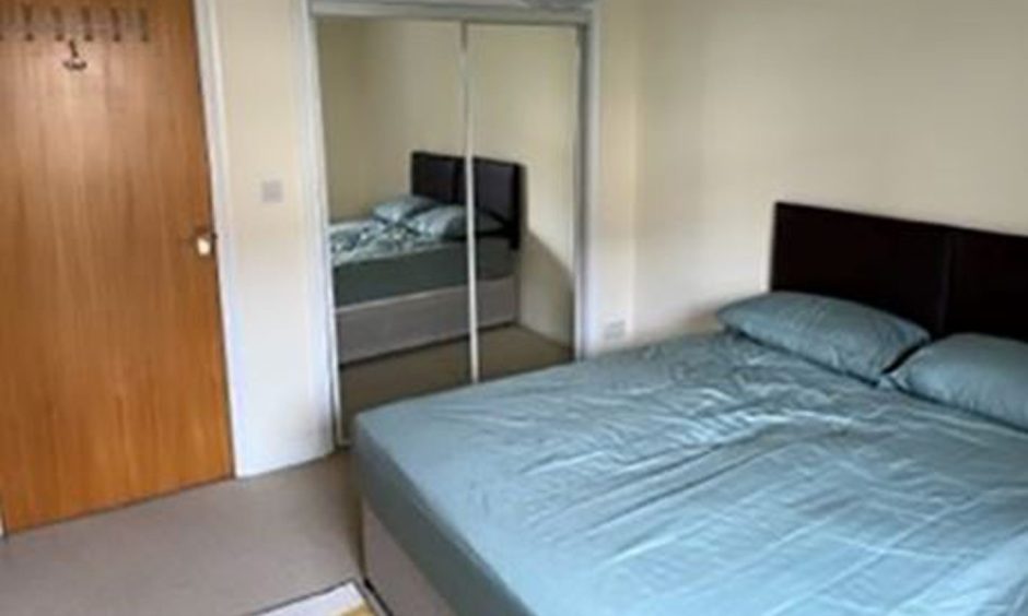 Inside the two-bedroom holiday let in Dundee.