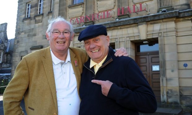 Jim Leishman and Dick Campbell at Carnegie Hall, Dunfermline. Image: David Wardle