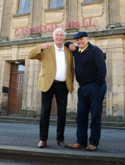 Jim Leishman and Dick Campbell at Carnegie Hall, Dunfermline. Image: David Wardle.