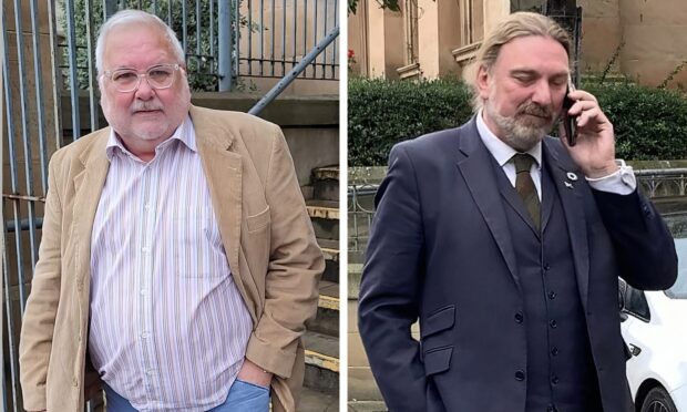 Chris Law MP, right, gave evidence at John Justice's trial in Dundee Sheriff Court.