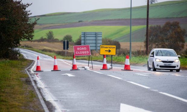 A92 in north-east Fife.